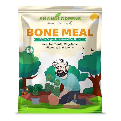 Organic bone meal fertilizer front pack – Anandi Greens