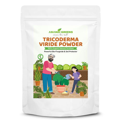 Trichoderma viride powder front pouch – Anandi Greens organic bio-fungicide